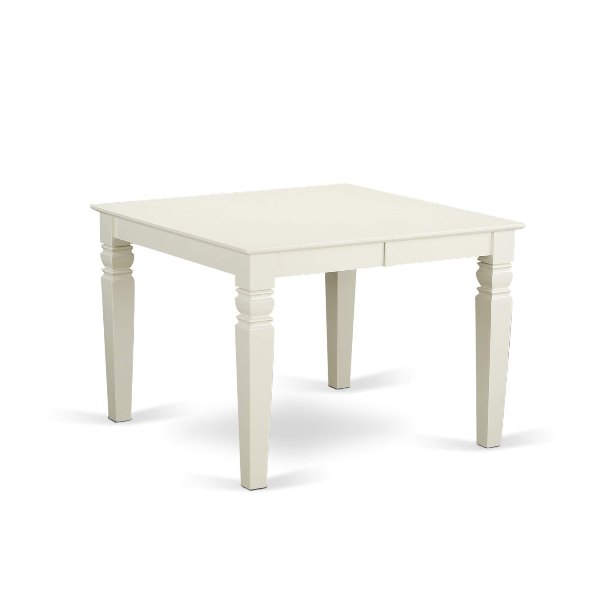 East West Furniture WEIP5-BMK-W 5 Piece Dining Set Includes a Rectangle Dining Table with Butterfly Leaf and 4 Kitchen Chairs, 42x60 Inch, Buttermilk & Cherry