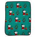 Franco Collectibles Peanuts Snoopy Puffer Coat Holiday Christmas Bedding Super Soft Silk Touch Throw, 40 In X 50 In, (Officially