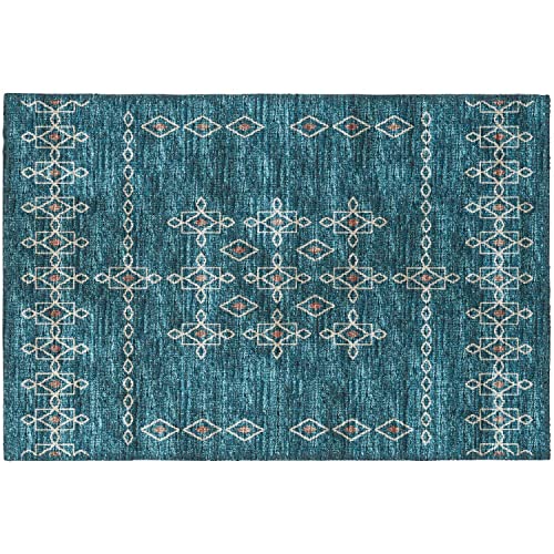 Sedona Sn3 Blue Transitional Rug Rectangle 3' X 5'