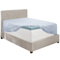 Hearth & Harbor Ice Blue Fitted Sheet Queen Size, Extra Deep Pocket Queen Fitted Sheet Only, 1800 Microfiber Fitted Bed Sheet, Ultra Soft Fitted Queen Sheet Fits Up To 24 '' Mattress