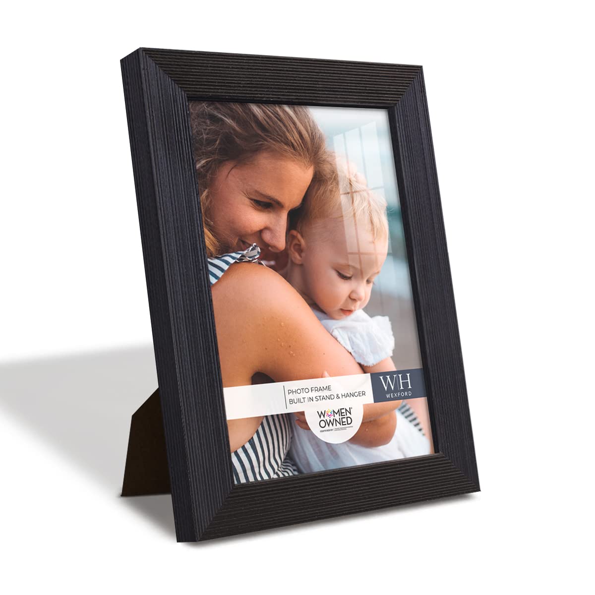 Renditions Gallery 5x7 inch Picture Frame Modern Style Wood Pattern and High Definition Glass Ready for Wall and Tabletop Photo 
