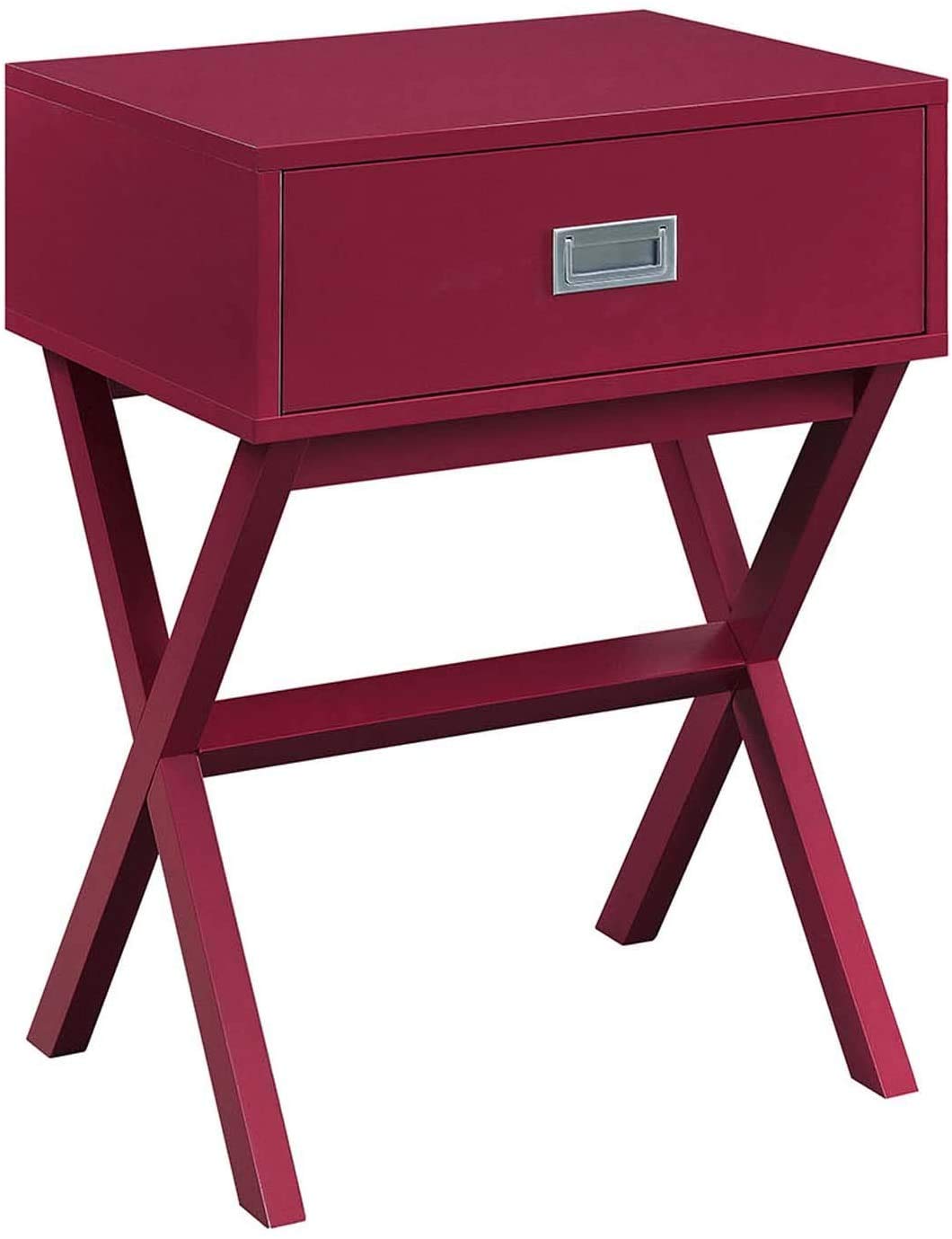 Convenience Concepts Designs2Go Landon 1 Drawer End Table, unspecified, Cranberry Red