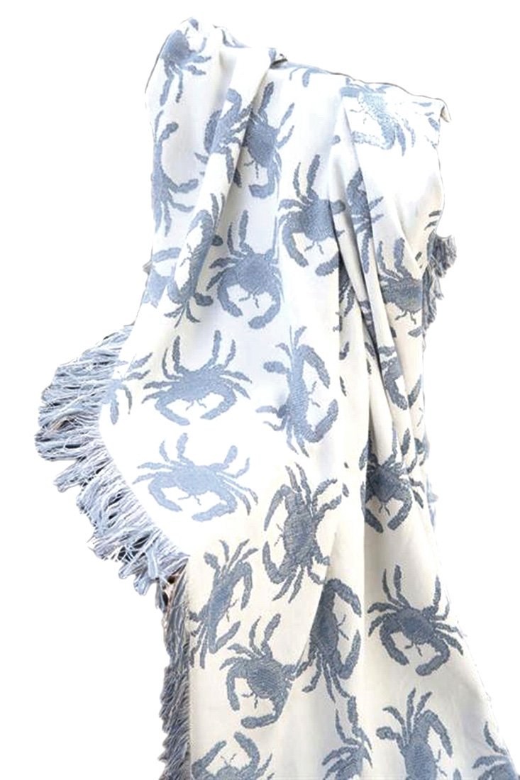 Mww Blue Crab 50 X 60 Rayon Throw Each