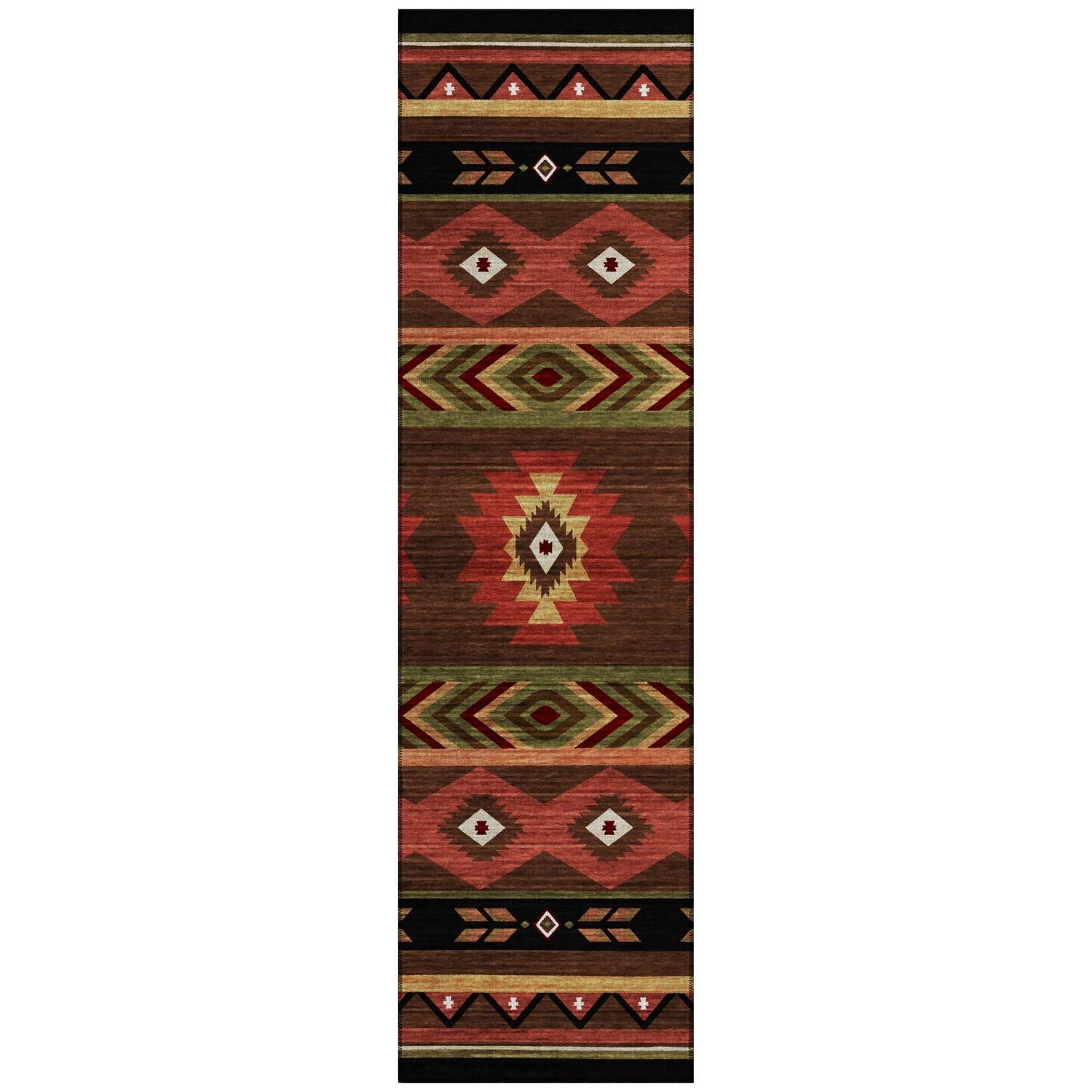 Phoenix Ph3 Brown Southwestern Rug Runner 2' 3" X 7 ' 6"