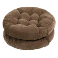 Tiita Round Chair Cushions 22X22 Inch Outdoor Seat Pads Set Of 2 Throw Floor Pillows For Adults Sitting Patio Garden, Coffee