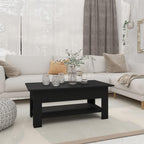 vidaXL Coffee Table Black 40.2"x21.7"x16.5" Engineered Wood