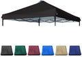 Jancanopy 10X10 Canopy Replacement Top With Air Vent Silver Coated For Straight Leg Canopy Frame, (Black)
