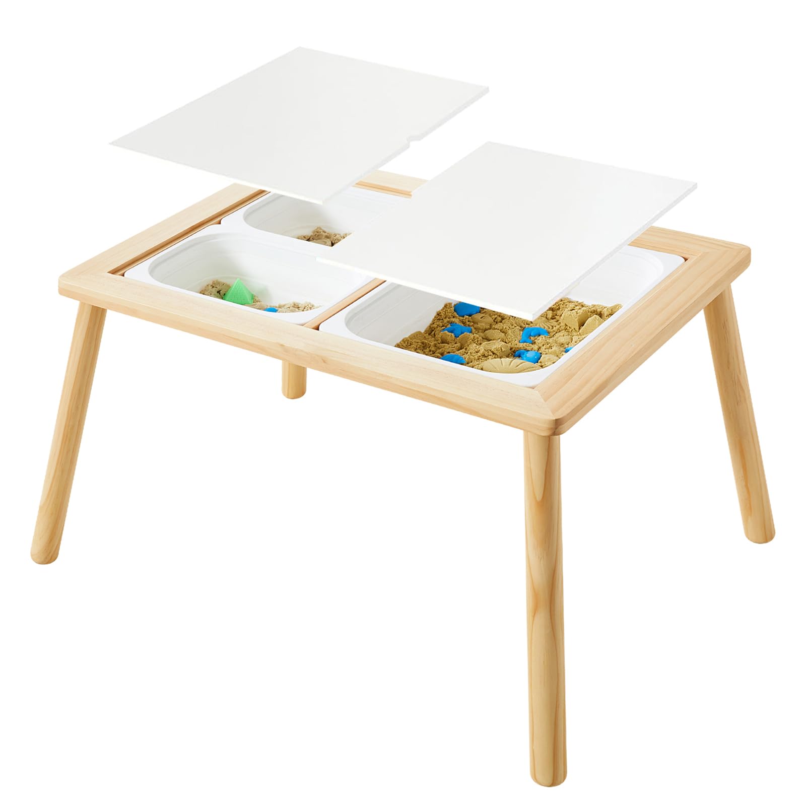 Asweets Sensory Table for Toddlers, Indoor Table with Storage Bins, Kids Play Activity Table, for Boys Girls Gift, 29L x 20W
