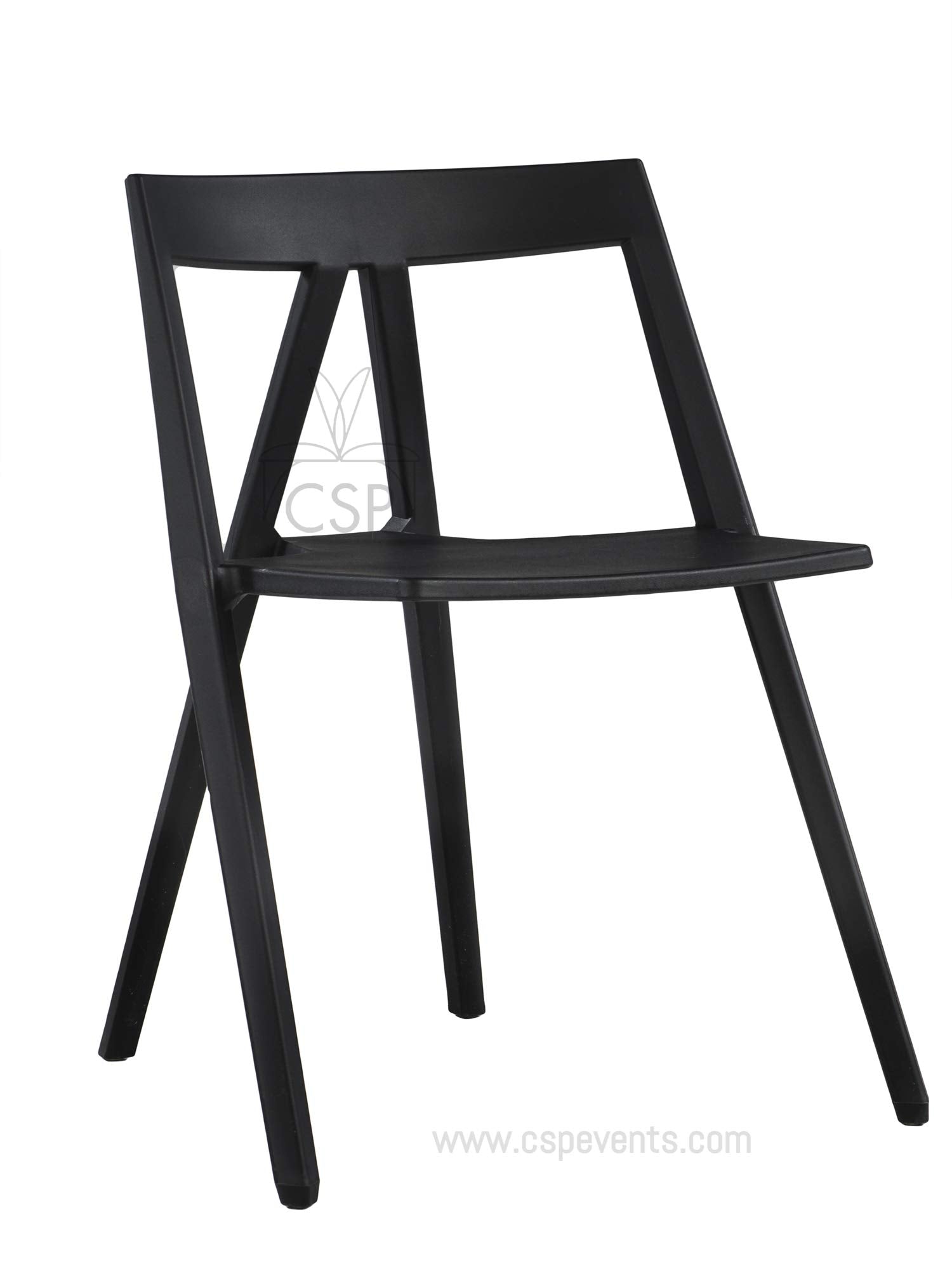 Commercial Seating Products Milan Armless Black Chairs