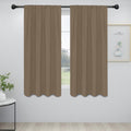 Easy-Going Rod Pocket Blackout Curtains For Bedroom, Room Darkening Window Curtains For Living Room, Thermal Insulated Noise Reduction Solid Window Drapes, 2 Panels(34X63 In, Camel)