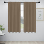 Easy-Going Rod Pocket Blackout Curtains For Bedroom, Room Darkening Window Curtains For Living Room, Thermal Insulated Noise Reduction Solid Window Drapes, 2 Panels(34X63 In, Camel)
