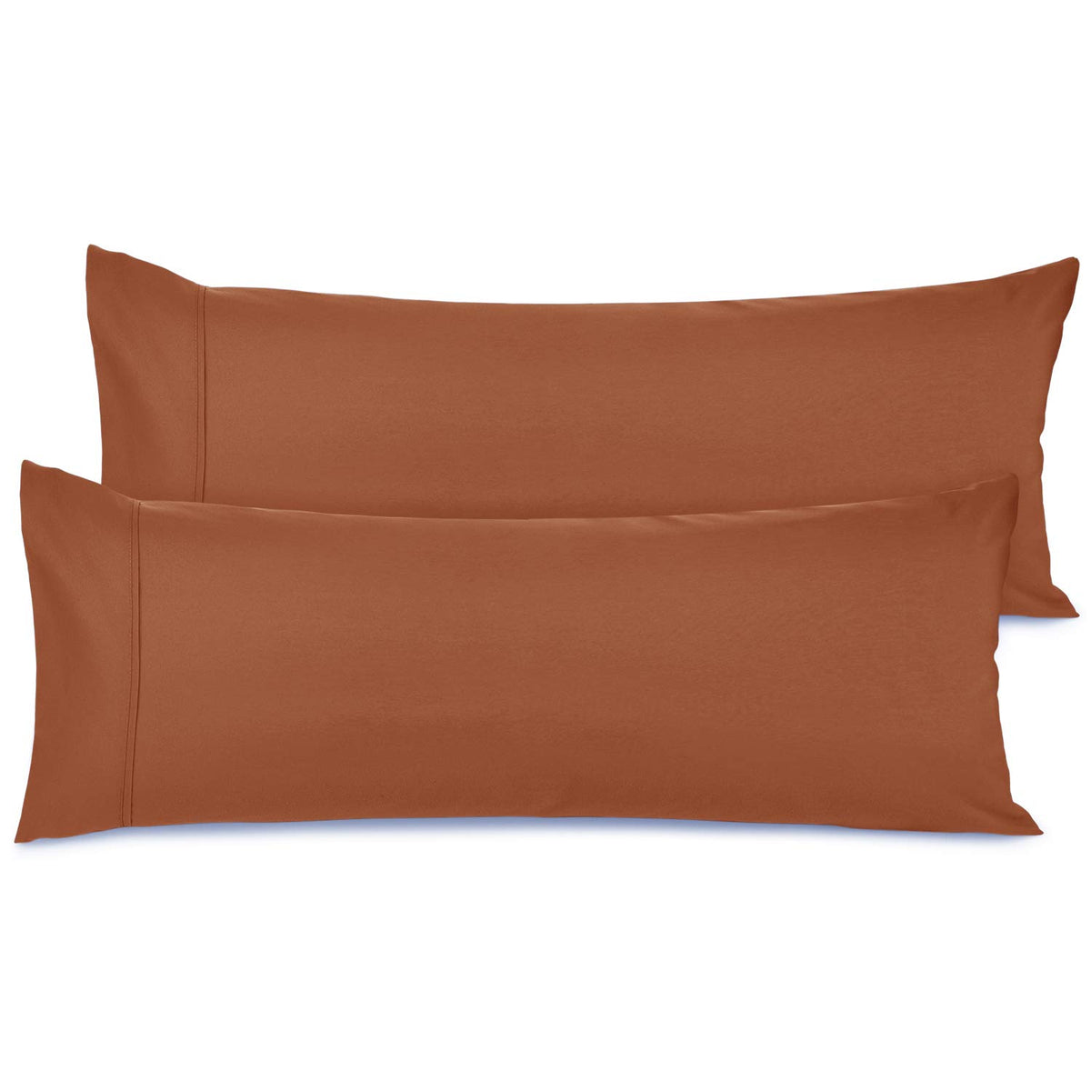 Nestl Body Pillow Cover - Soft Body Pillow Pillowcase - Lightweight Orange Rust Pillowcase - Microfiber Body Pillow Case Cover -