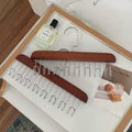 Barhary Closet Rod Hanging Tie And Belt Rack With Metal Hooks, Walnut Brown,Wooden Clothes 8Hook Hanger MultiPurpose Wardrobe 
