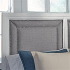 American Woodcrafters Dunescape 63&Quot; W Wood Queen Upholstered Headboard In White