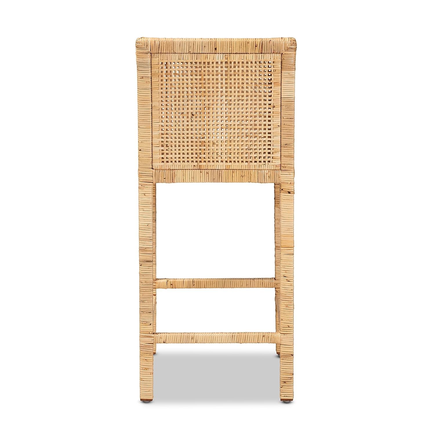 Baxton Studio Sofia Modern Wood Counter Stool with Back, Natural (185-11874-HiT)