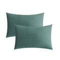 JELLYMONI Pillowcases King Set of 2 Cotton Envelope Pillow Covers Dark Green 20  36in Bed Pillow Cases 100% Washed Cotton Soft B