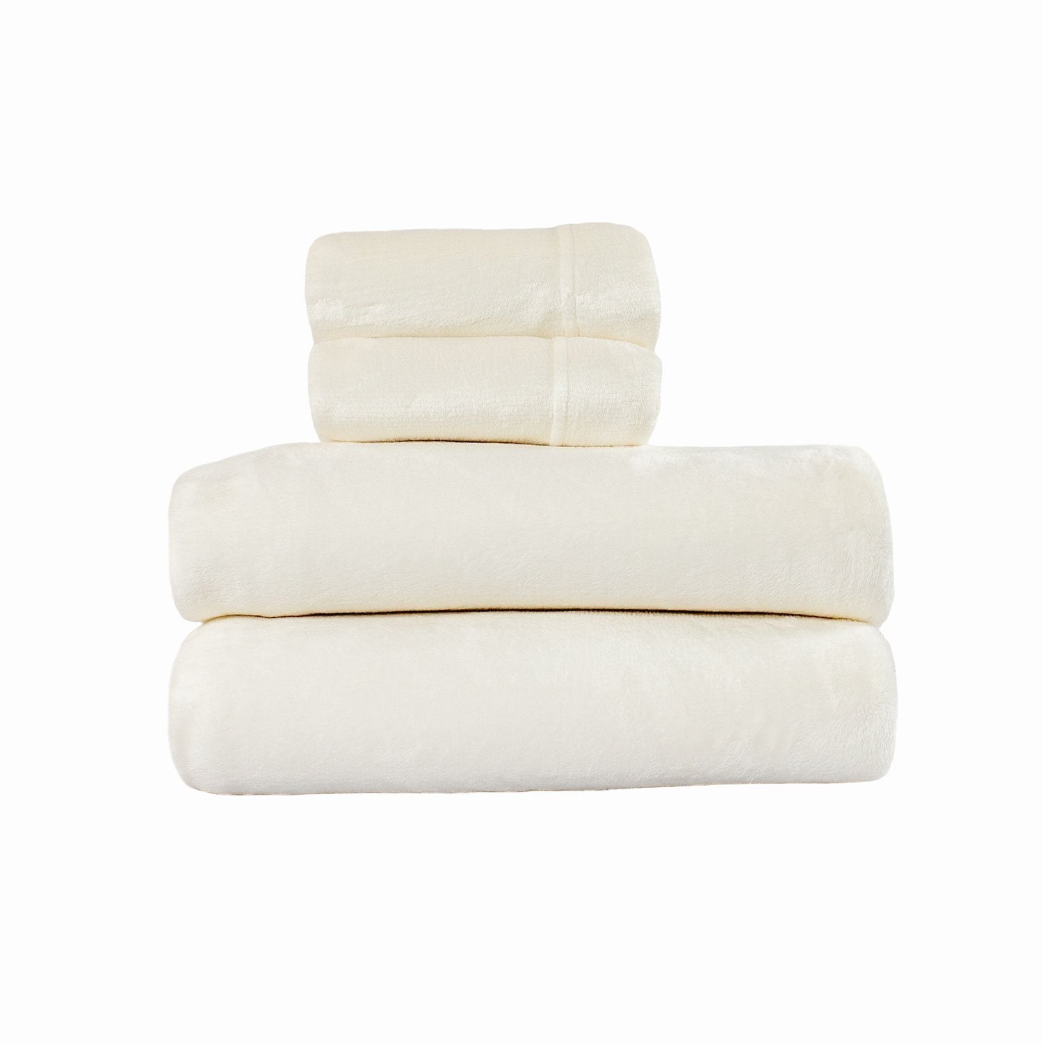 Southwest Canyon Comfort Collection Velvet Plush Sheet Set, California King, Ivory