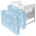 Colingmill 2 Pcs Crib Mattress Storage Bag, 4+ Mil Clear Waterproof Plastic