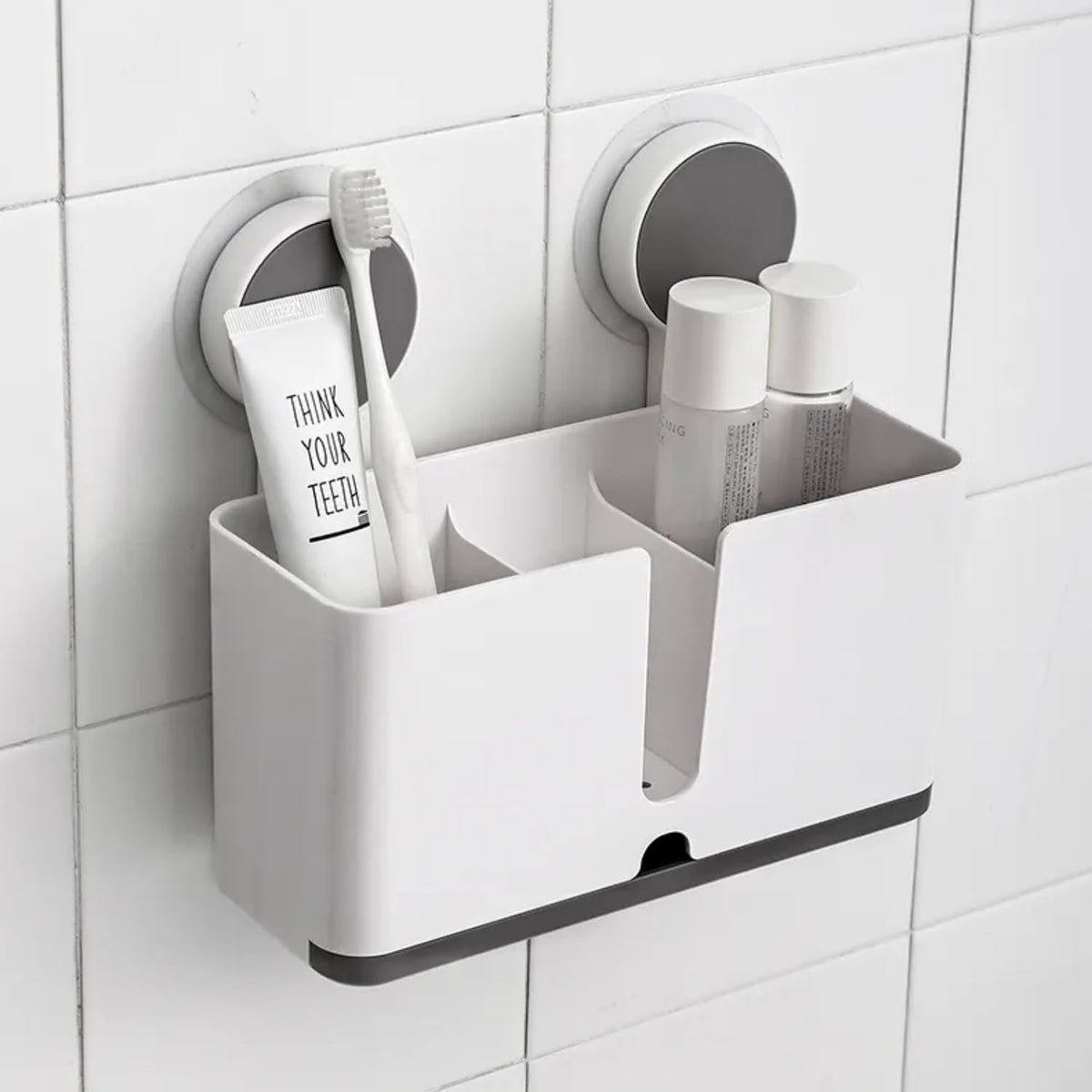 Double Tooth Brush Holder | Kitchen Sink Organizer | Self Adhesive Magic Sticker Toothbrush Holder | Toothbrush Bar Holder | Kit