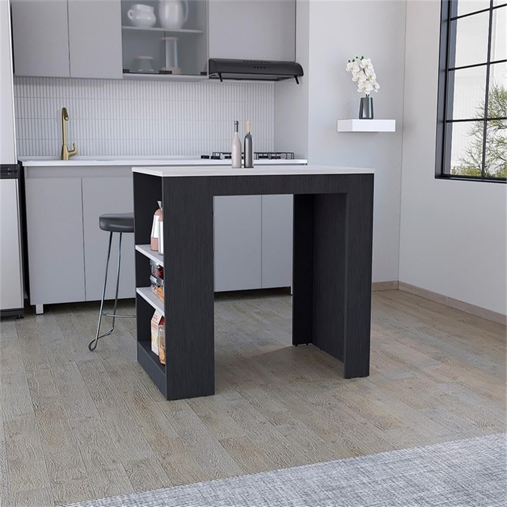 TUHOME Portree Kitchen Island Engineered Wood Kitchen Islands in Multi-Color