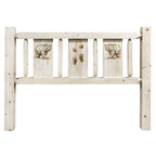 Montana Woodworks Homestead Collection Full Headboard w/Laser Engraved Elk Design, Ready to Finish