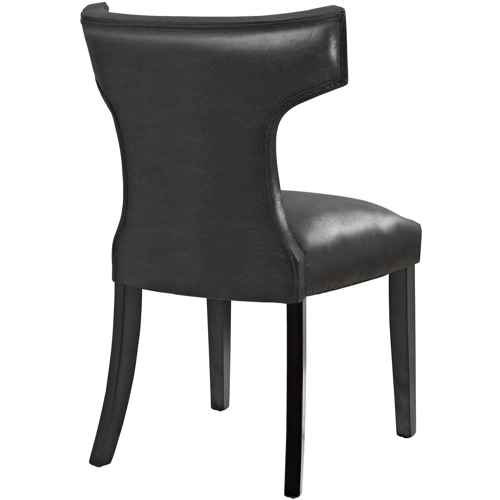 Modway Curve Vinyl Dining Chair, Black