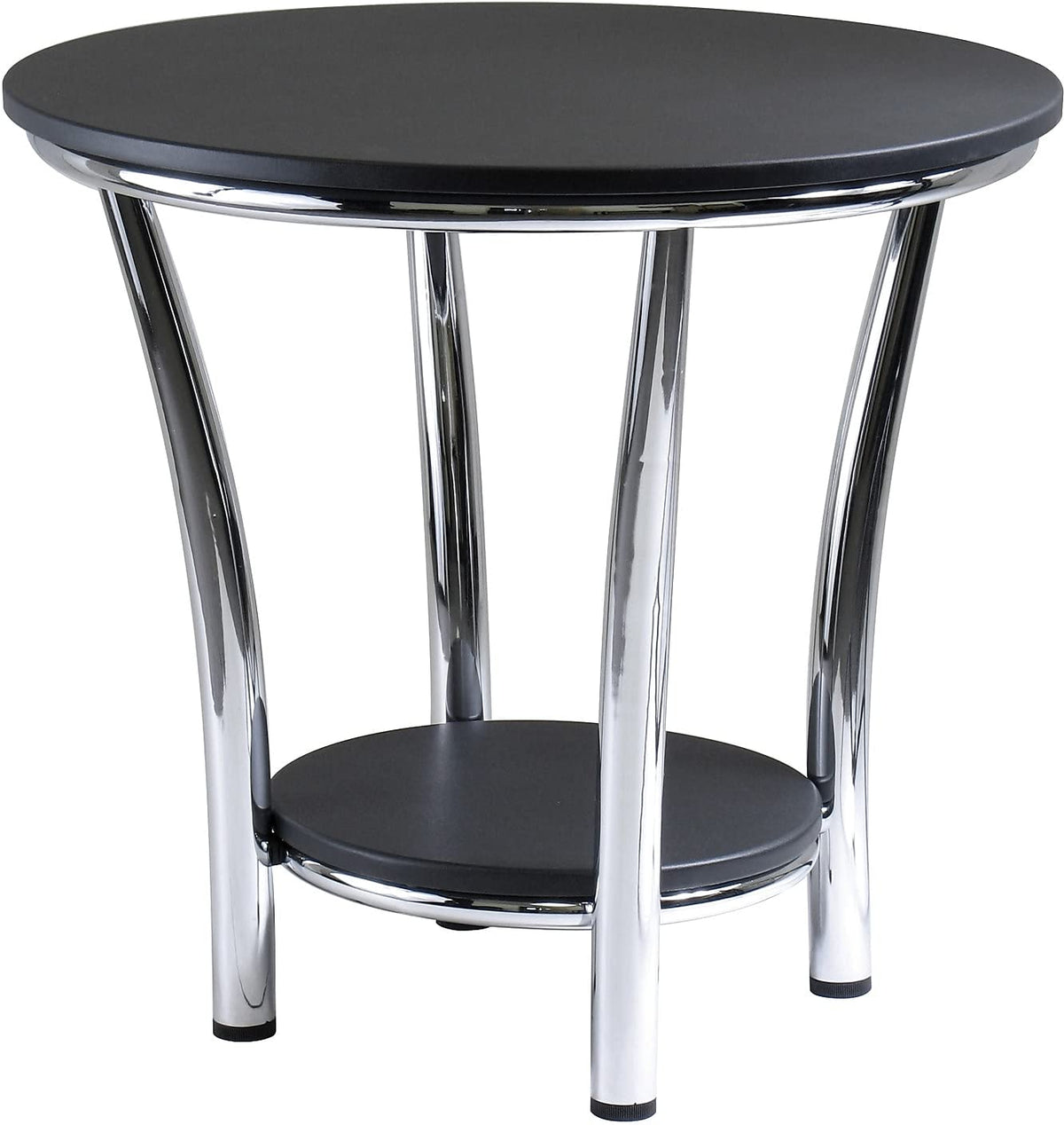 Winsome Wood Maya Occasional Table, Black/Metal, 23.82 inches, Modern