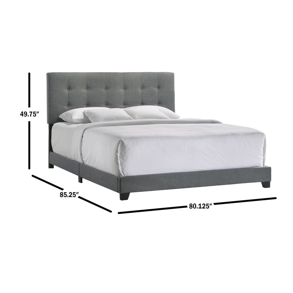 Intercon Addyson UPH Bed Platform, King (U.S. Standard), Gray
