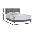 Intercon Addyson UPH Bed Platform, King (U.S. Standard), Gray