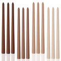 LPUSA Brown Tall Taper Candles 12 inch Unscented Smokeless Long Tall Tapered Candle for Candlesticks Sticks Wedding Advent Home 