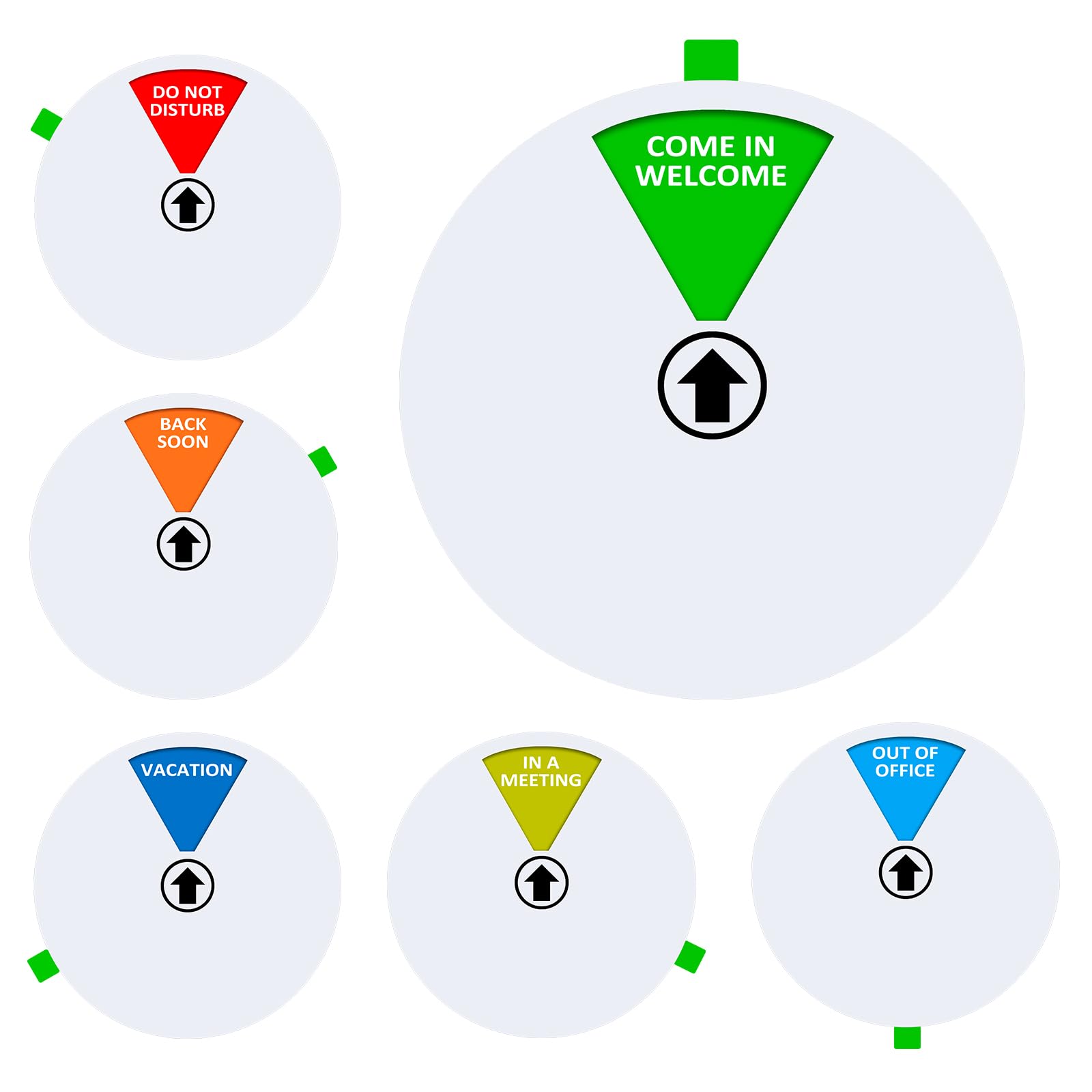 Office Door Sign,5 Inch,Do Not Disturb,Come In Welcome,Back Soon,In A Meeting,Out Of Office,Vacation Sign,Magnetic Door Sign For