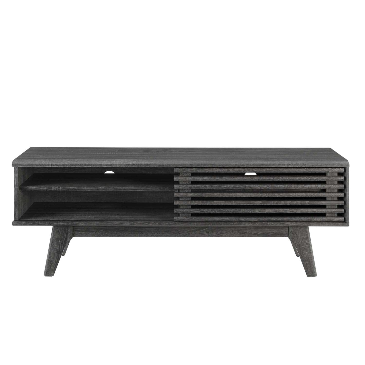 Modway Render Mid-Century Modern Low Profile 48 Inch TV Stand in Charcoal, 48&quot;