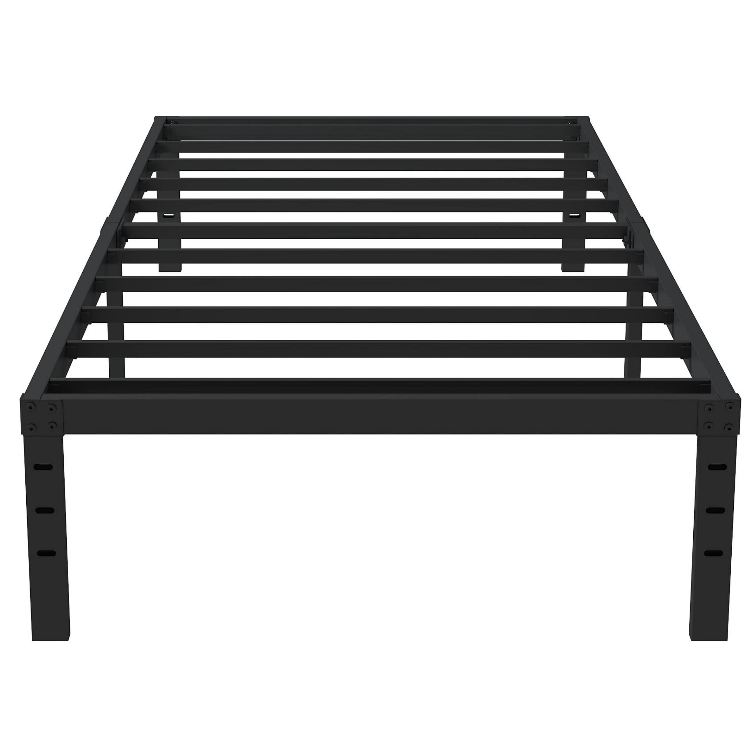 Upcanso Twin XL Bed Frame No Box Spring Needed, 14 Inch Heavy Duty Metal Platform Bed Frame Twin XL Size with Storage, 2500lbs S