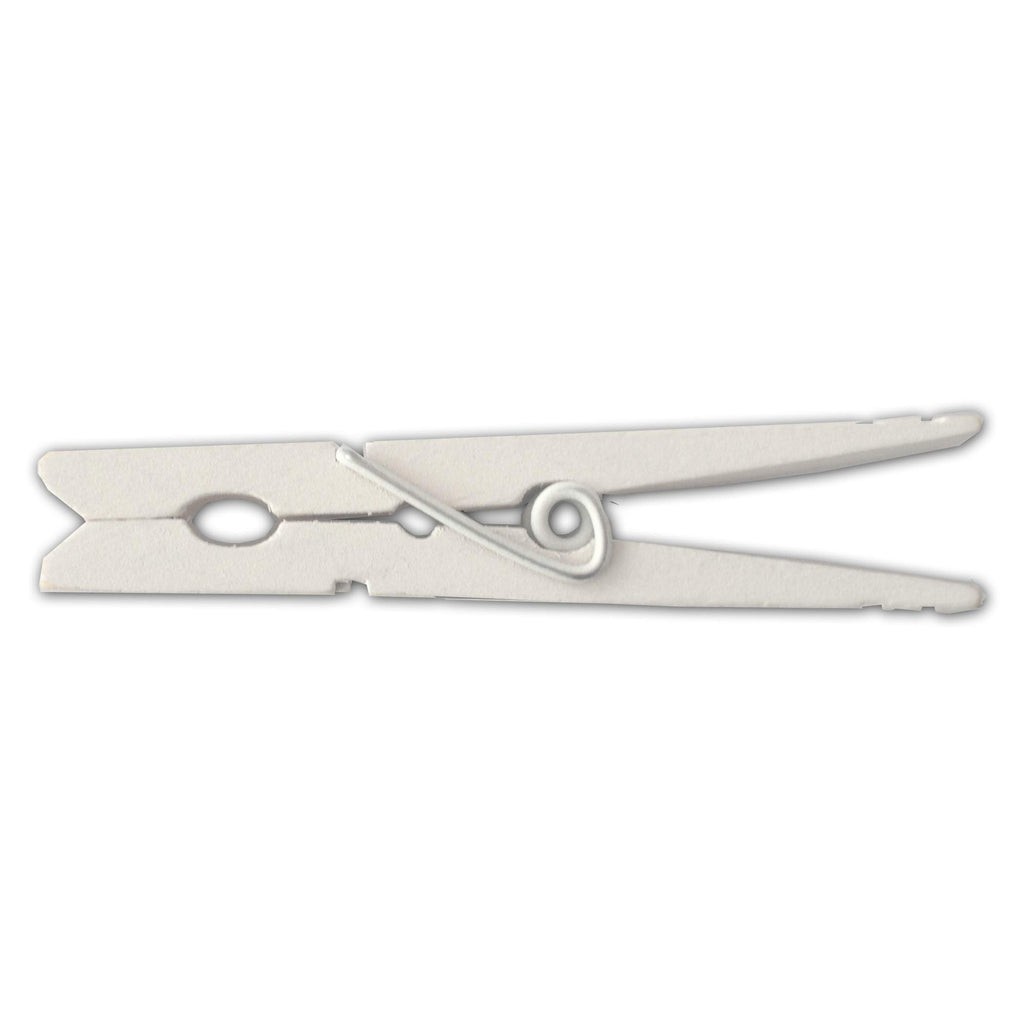 LWR CRAFTS Wooden Large Clothespins 3-5/16' 8.4cm 30 Pieces Per Pack (White)