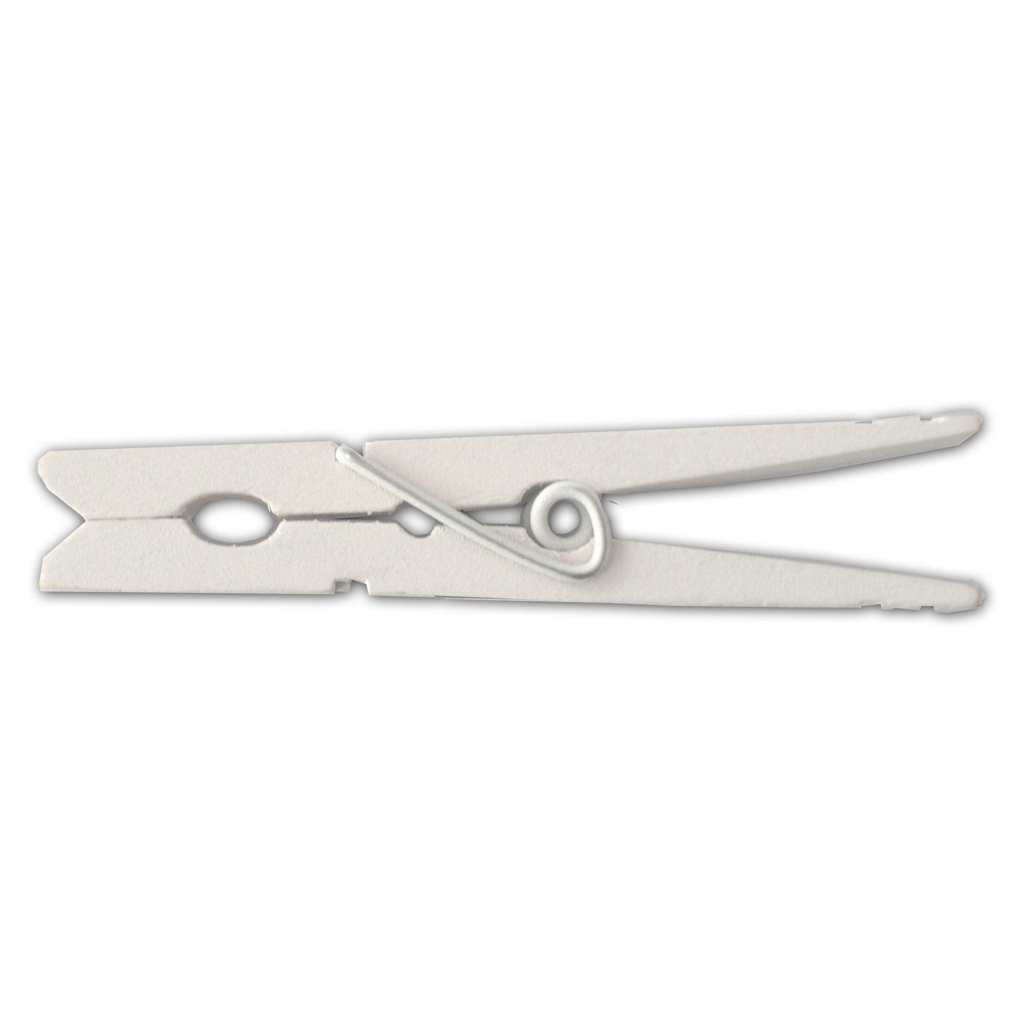 LWR CRAFTS Wooden Large Clothespins 3-5/16' 8.4cm 30 Pieces Per Pack (White)