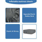 Bedecor Air Bed Sheets For Mattress Cover Removable Bed And Elastic Band Super Soft And Breathable & Deep Up To 21'' Dark Gray F