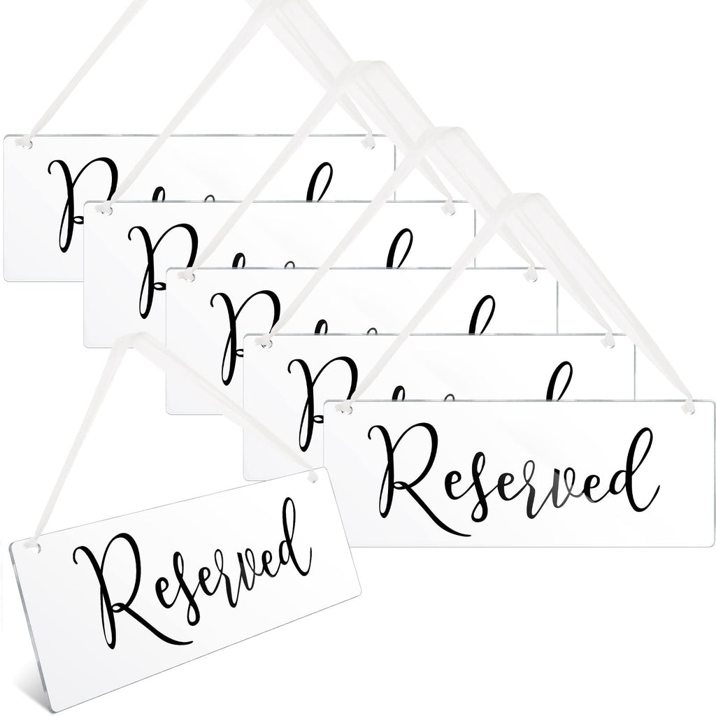 6 Pcs Reserved Signs for Wedding Chairs Reserved Chair Signs Reserved Hanging Sign Reserved Signs for Wedding Reserved Seating S