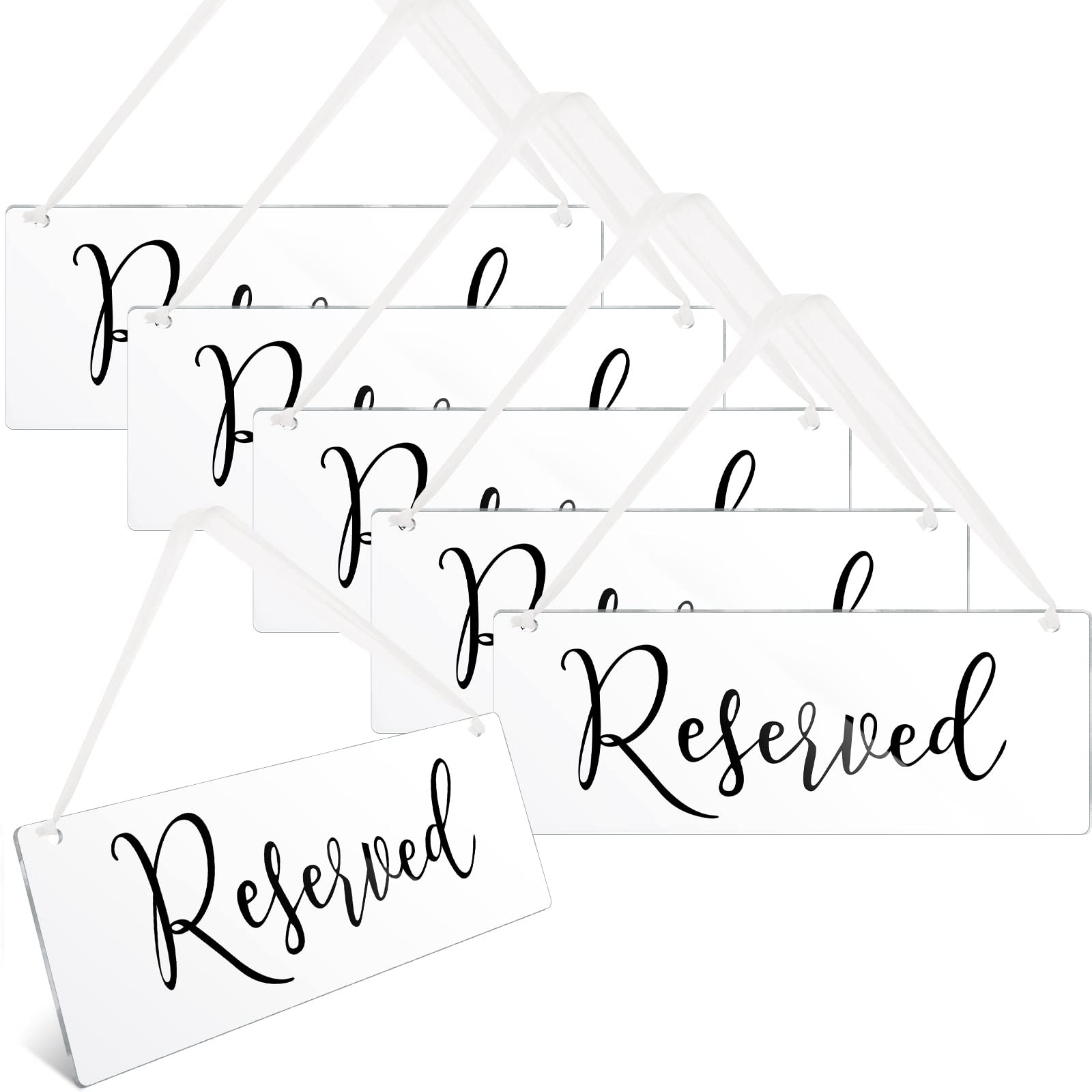 6 Pcs Reserved Signs for Wedding Chairs Reserved Chair Signs Reserved Hanging Sign Reserved Signs for Wedding Reserved Seating S