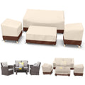Startwo Patio Furniture Covers 4 Piece Set Outdoor Furniture Covers Waterproof, Heavy Duty 600D Patio Furniture Set Cover For Ch