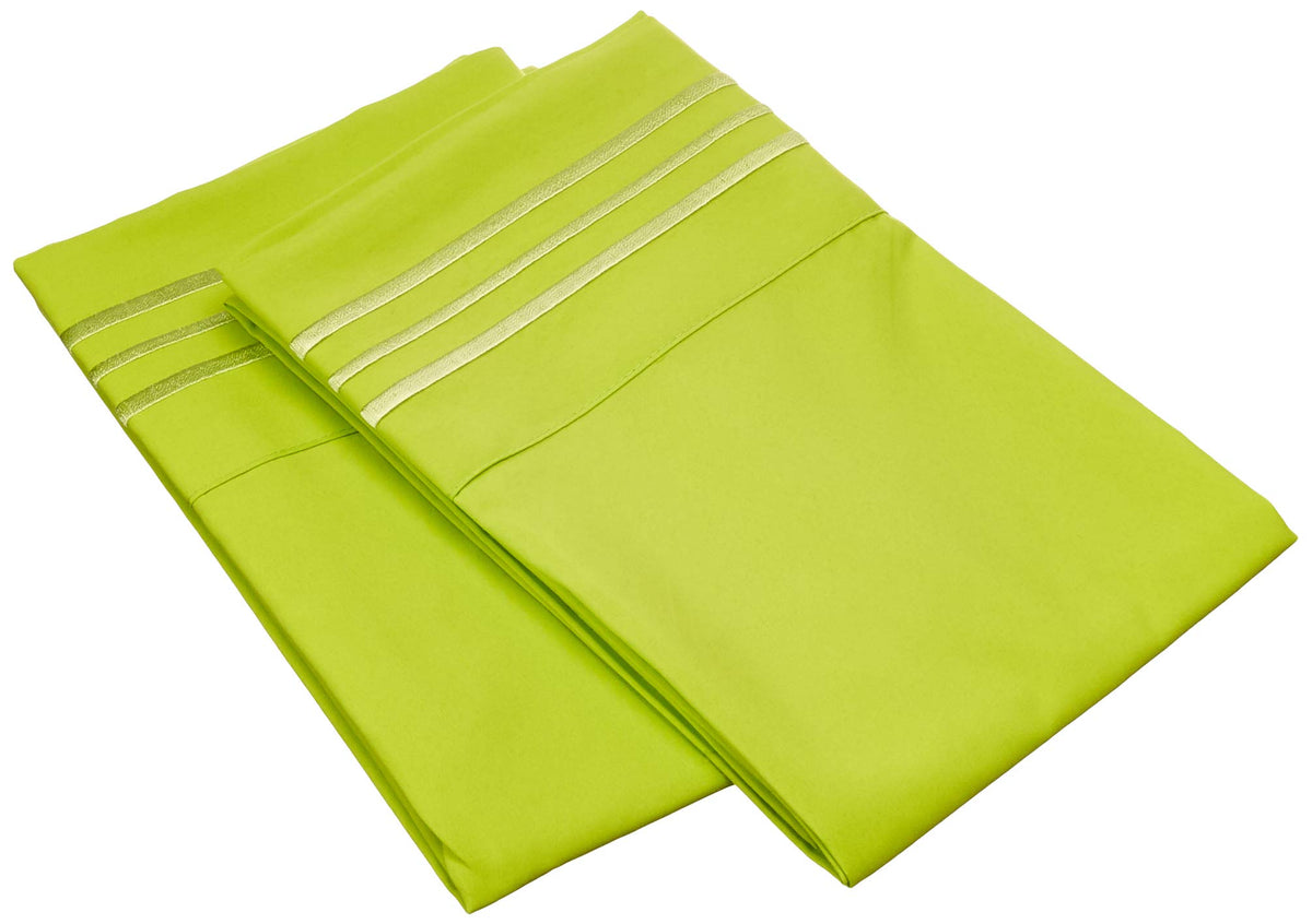 Elegant Comfort 2-Piece 1500 Thread Count Egyptian Quality Ultra Soft Wrinkle, Fade, Stain Resistant Pillowcases, Standard Size,