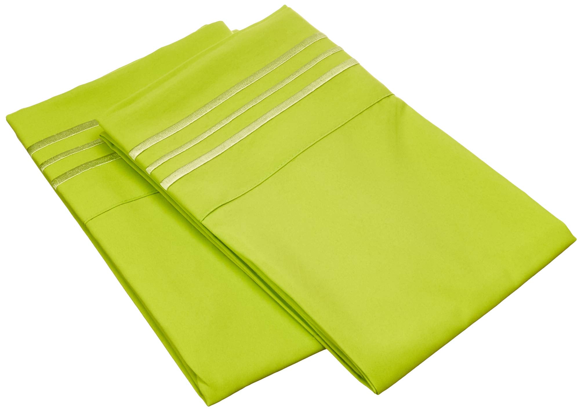 Elegant Comfort 2-Piece 1500 Thread Count Egyptian Quality Ultra Soft Wrinkle, Fade, Stain Resistant Pillowcases, Standard Size,