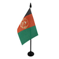 Afghanistan Table Flag 4' X 6' - Afghan Desk Flag 15 X 10 Cm - Black Plastic Stick And Base - Az Flag