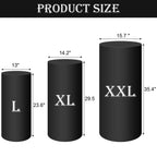 Saitimade Set Of 3 - Black Cylinder Pedestal Stand Covers, Flexible Cylinder Stand Covers For Party, Wedding Or Birthday Event D