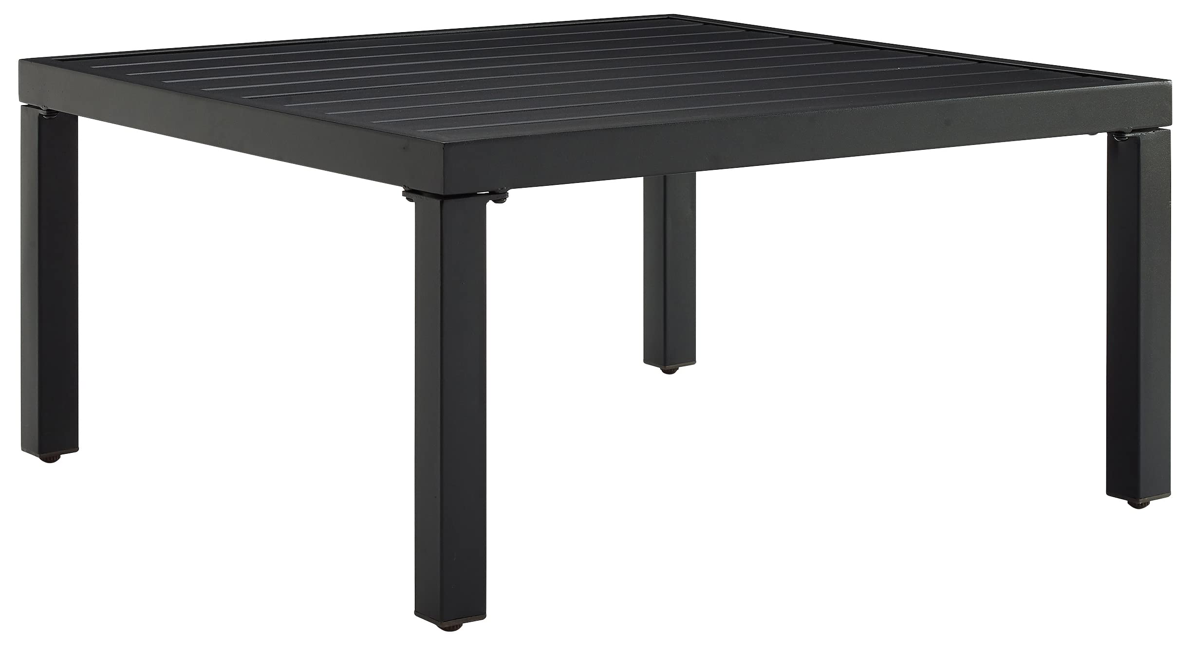 Crosley Furniture CO6321-MB Piermont Outdoor Metal Sectional Coffee Table, Matte Black