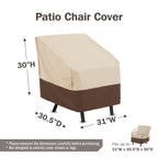 loriano Patio Furniture Cover Set, 4 Piece Waterproof 600D Oxford Beige