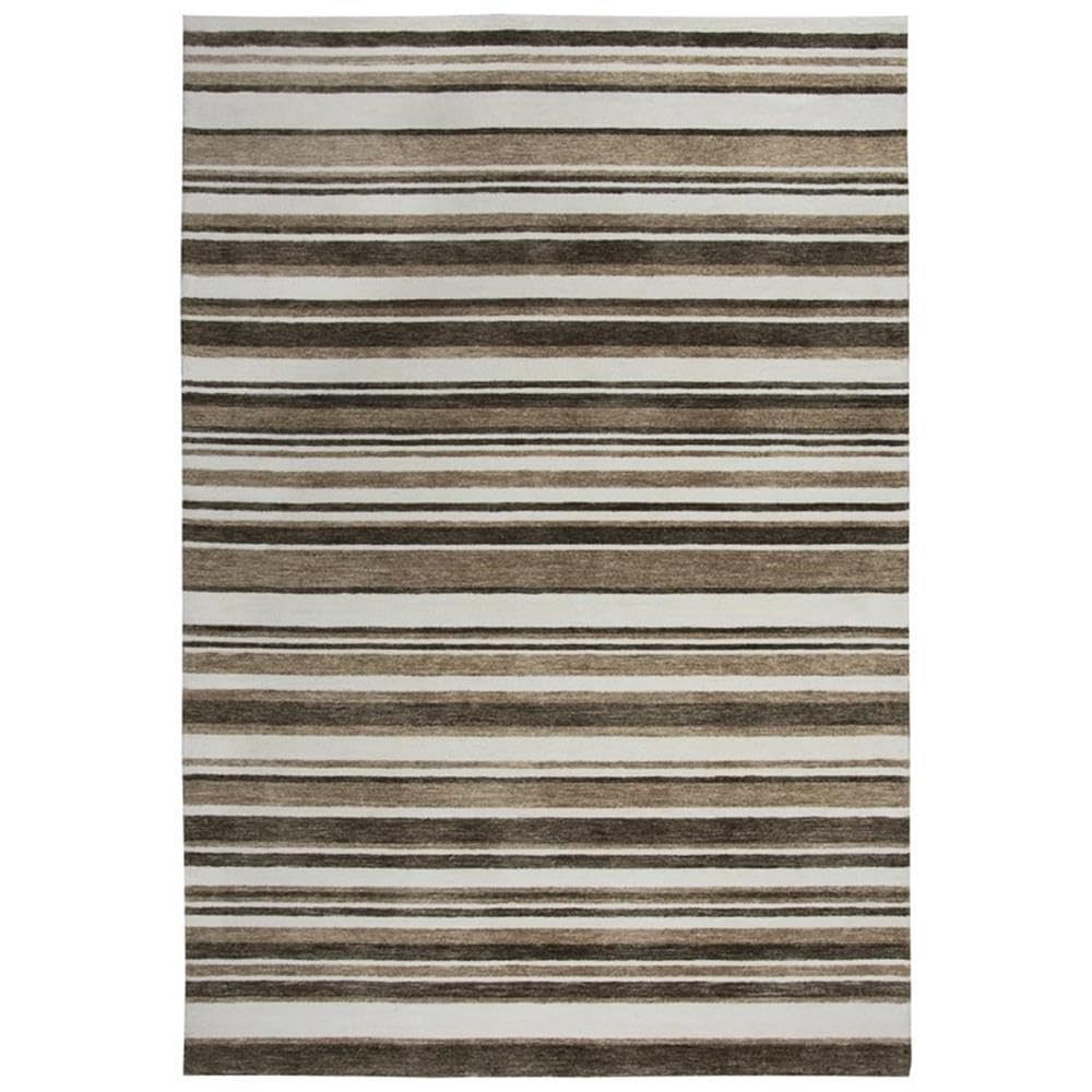 Rizzy Home Alora Decor Bermuda 8'6"X11'6" Stripe Beige/Brown/Ivory Hand-Tufted Area Rug