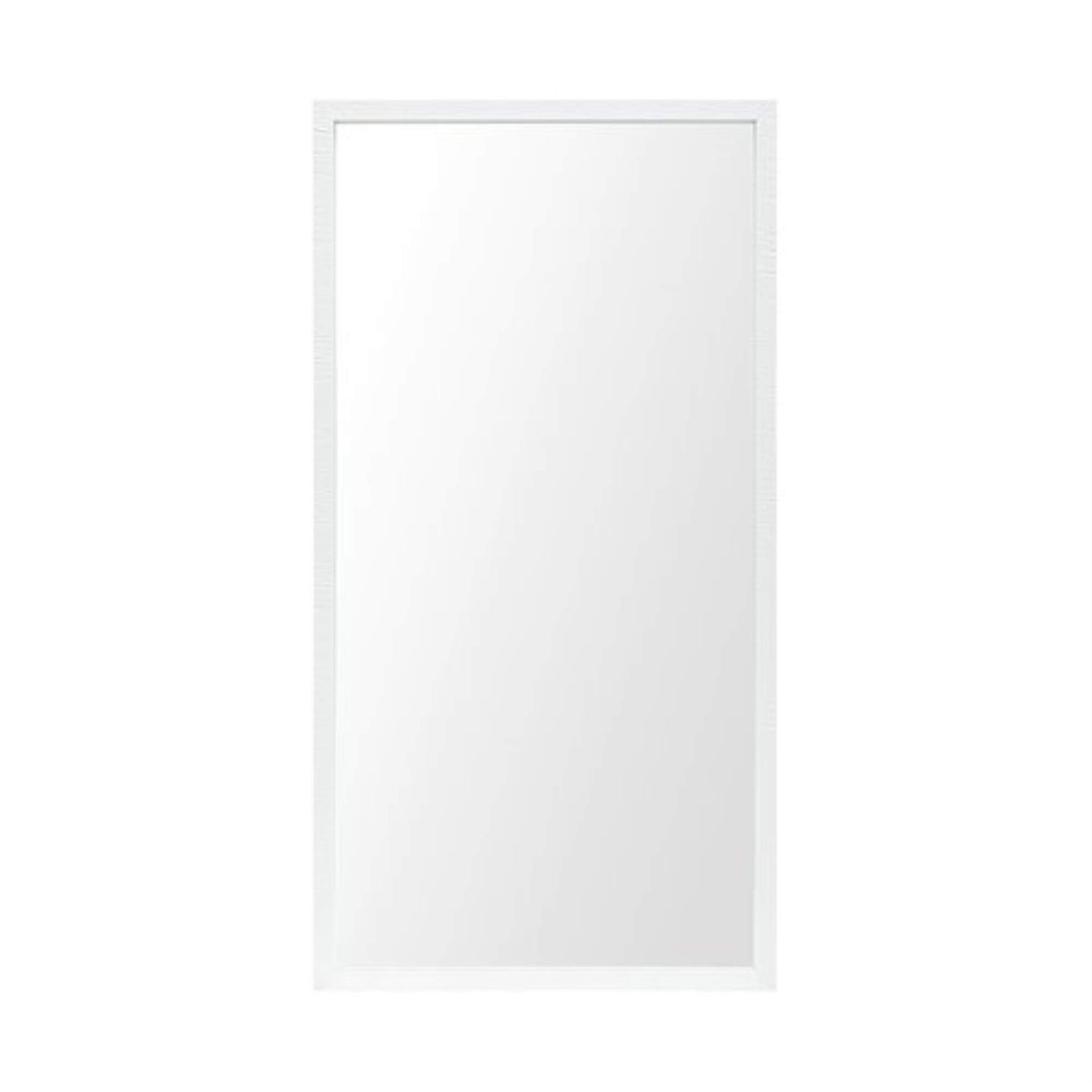 HomeRoots Rectangle White Accent Mirror with Crisp White Finish Frame