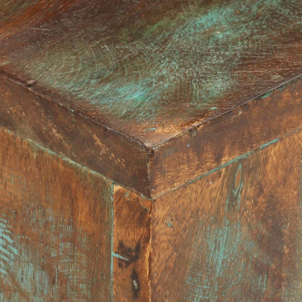 vidaXL Solid Reclaimed Wood Coffee Table - Handmade, Unique Square Side Table, Iron Legs, Rustic Lounge Room Accent Furniture