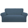 Purefit Stretch Loveseat Sofa Slipcover – Spandex Jacquard Non Slip Soft Couch Sofa Cover, Washable Furniture Protector With Non Skid Foam And Elastic Bottom For Kids (Loveseat, Bluestone)