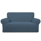 Purefit Stretch Loveseat Sofa Slipcover – Spandex Jacquard Non Slip Soft Couch Sofa Cover, Washable Furniture Protector With Non Skid Foam And Elastic Bottom For Kids (Loveseat, Bluestone)